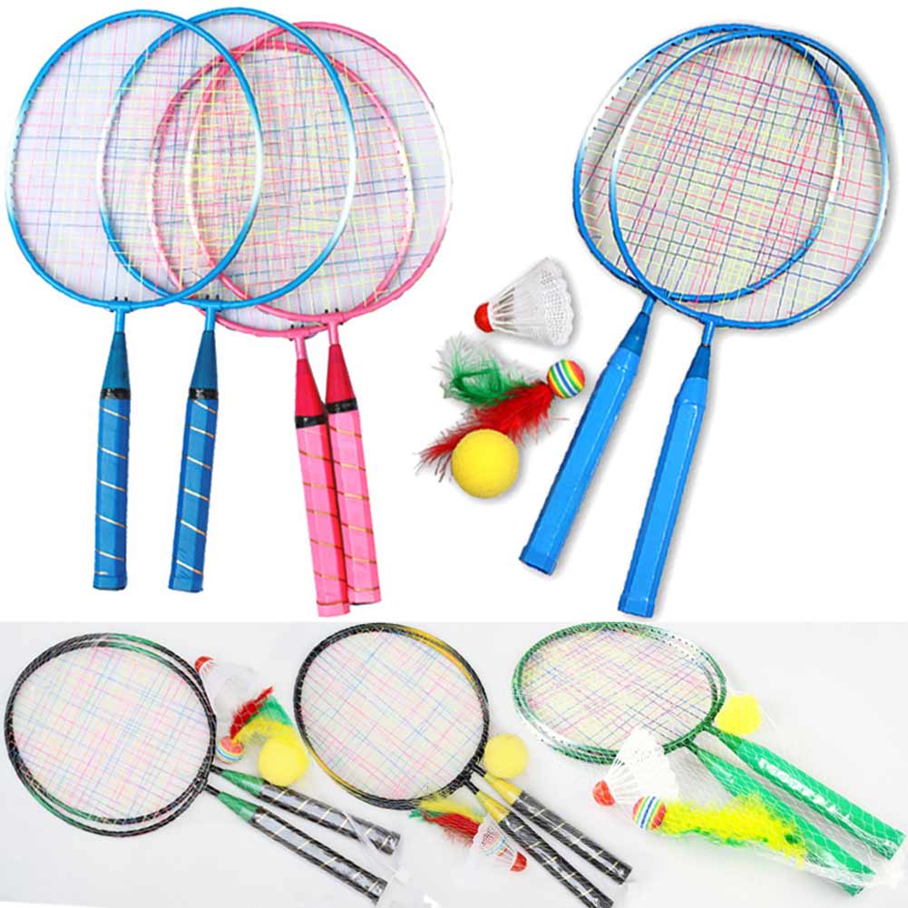 Badminton Kids - Titan-Metall-Badmintonschläger für Kinder mit Nylonnetzkabel, leicht