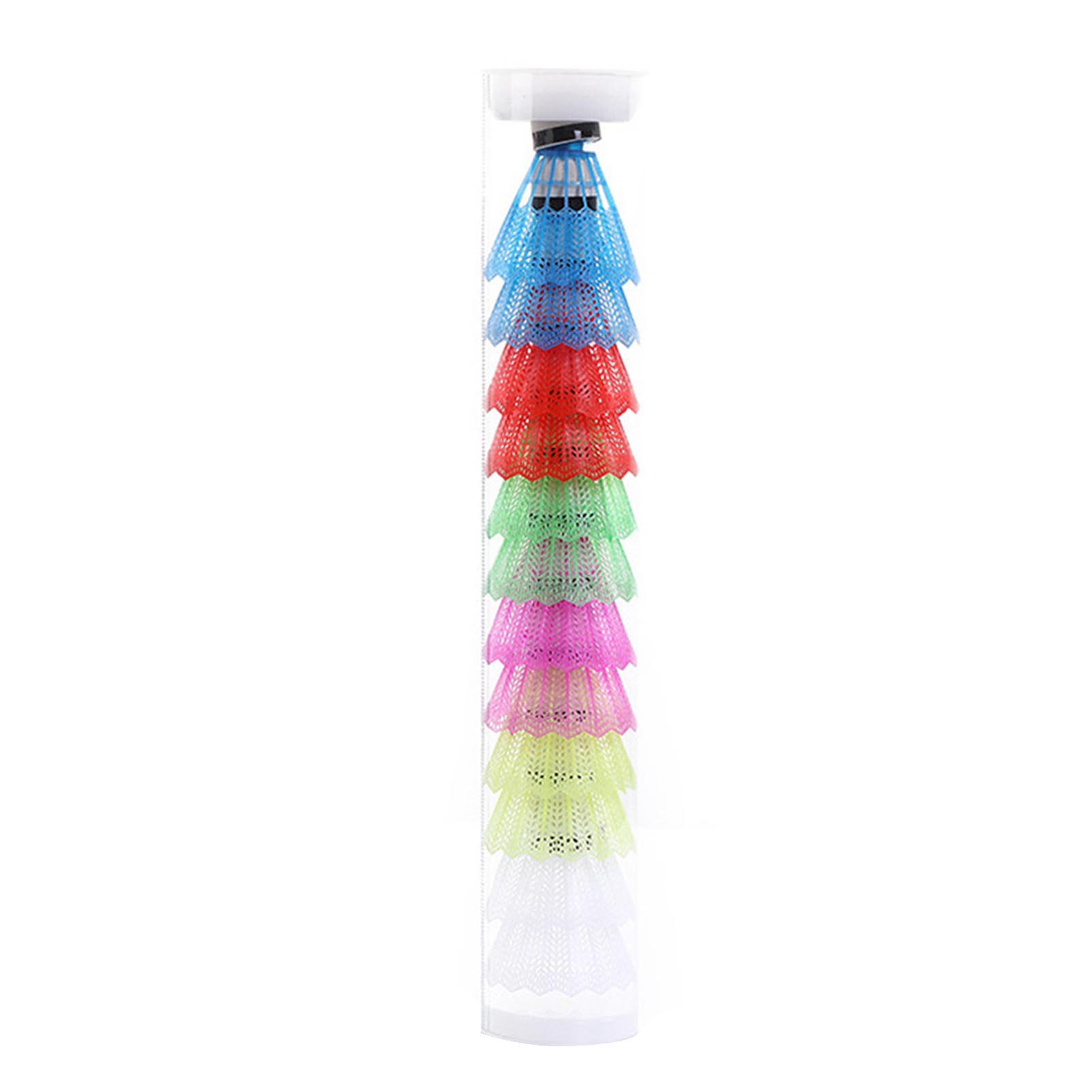 Badminton Fun Game - 12 Stück weiße Badminton-Federbälle, praktisches Design,
